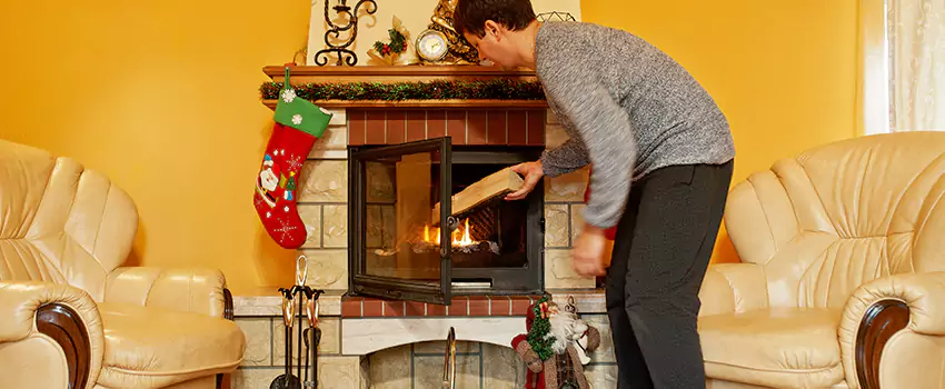 Rusted Metal Fireplace Restoration in Owasso, Oklahoma